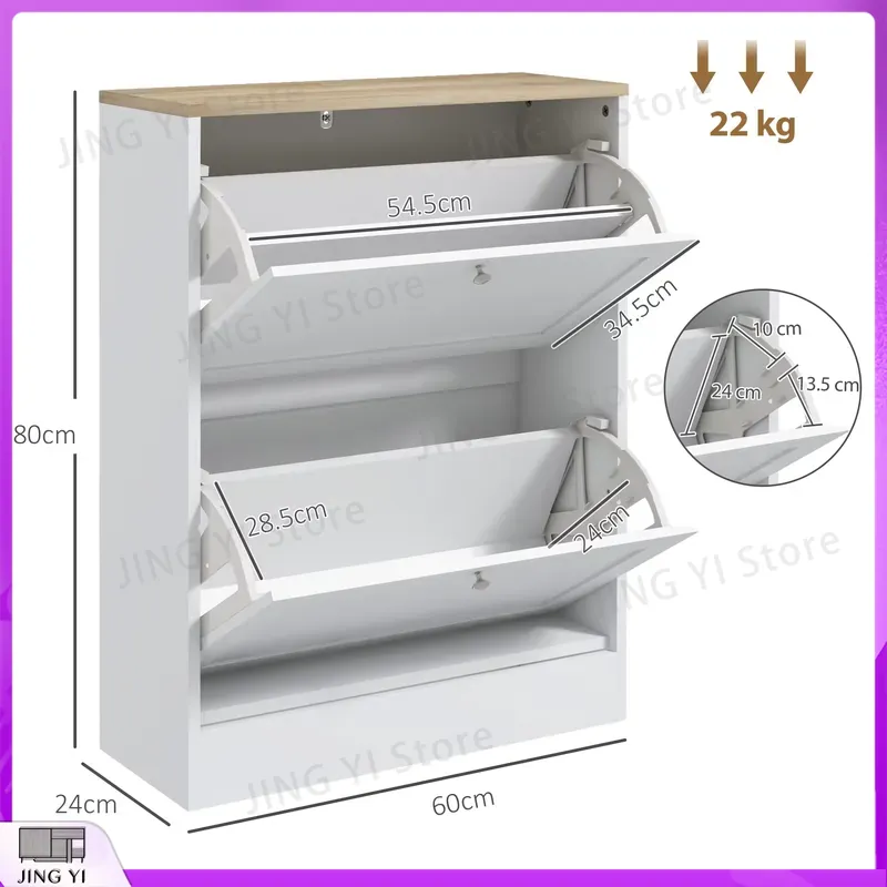 Scarpiera stretta con 2 ante a - Shoe Rack Cabinet Narrow Entryway recensione e prezzo