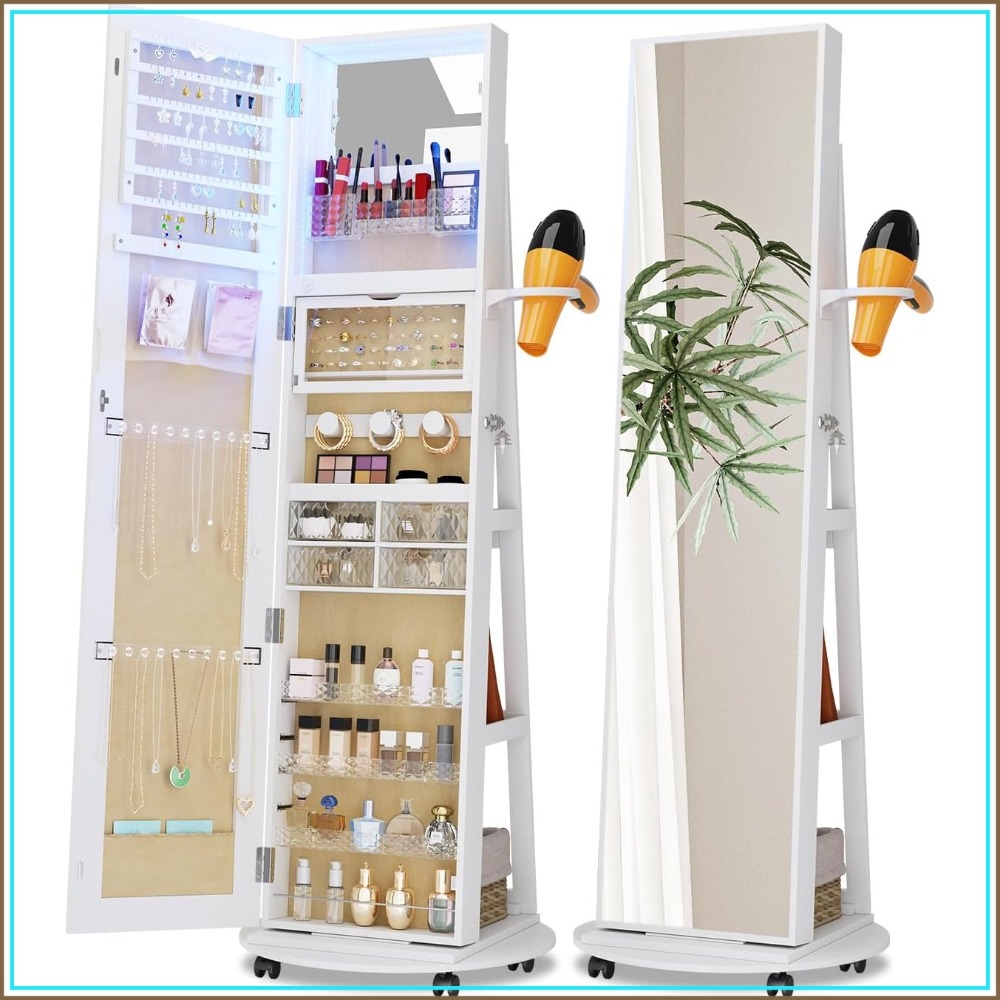 Armadio per Gioielli con Specc - Full Length Mirror Jewelry Armoire recensione e prezzo
