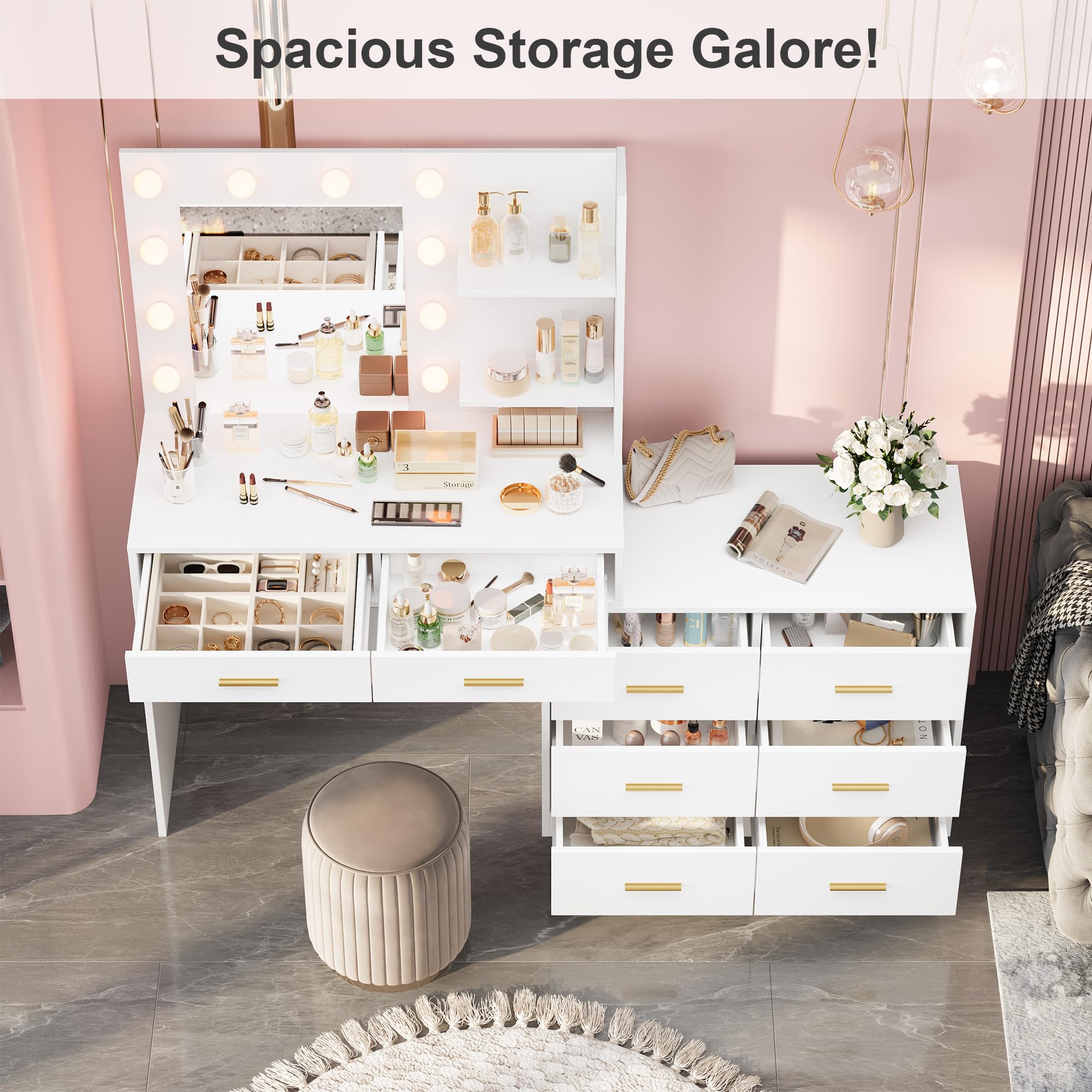 Tavolo da trucco con specchio  - Dressing Table Vanity With Lighted Mirror recensione e prezzo