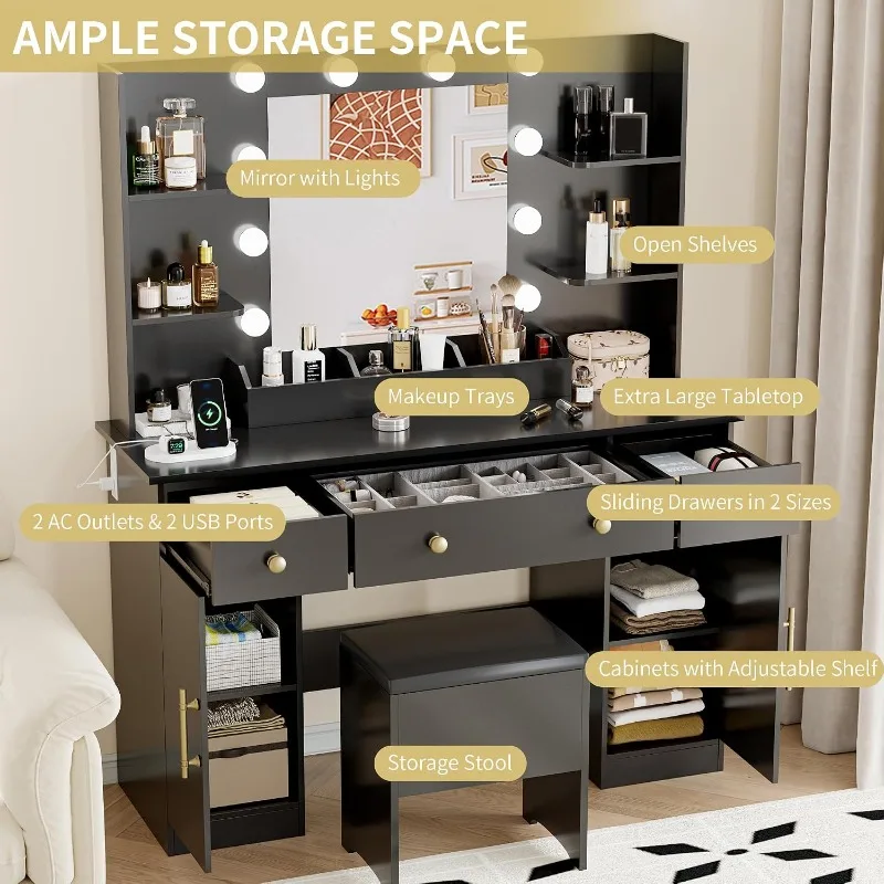 Tavolo da Trucco Xixini con Sp - Dressing Table Vanity With Lighted Mirror recensione e prezzo